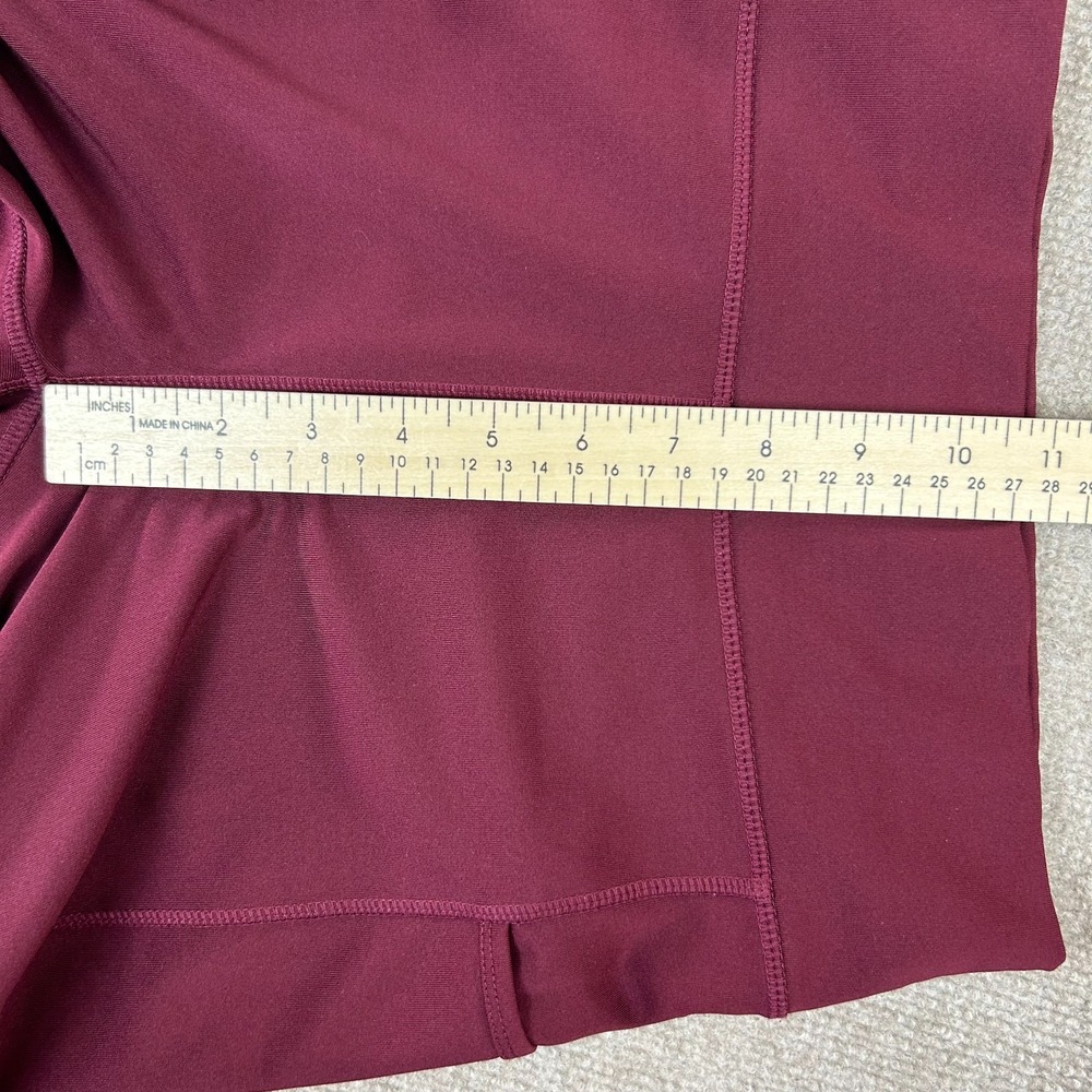 Pop Fit Leggings Womens Medium Purple Stretch High Rise Workout Yoga Running - Picture 12 of 13